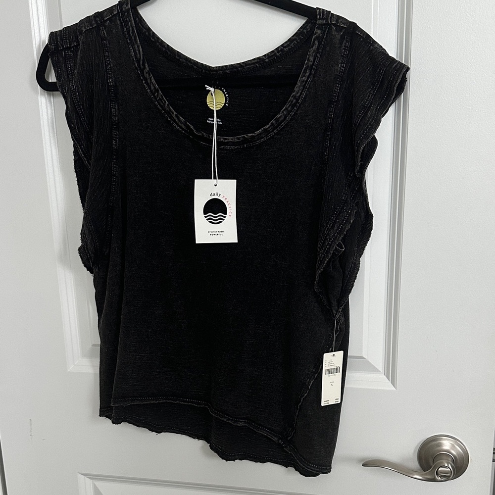 Casual Black Muscle Tee